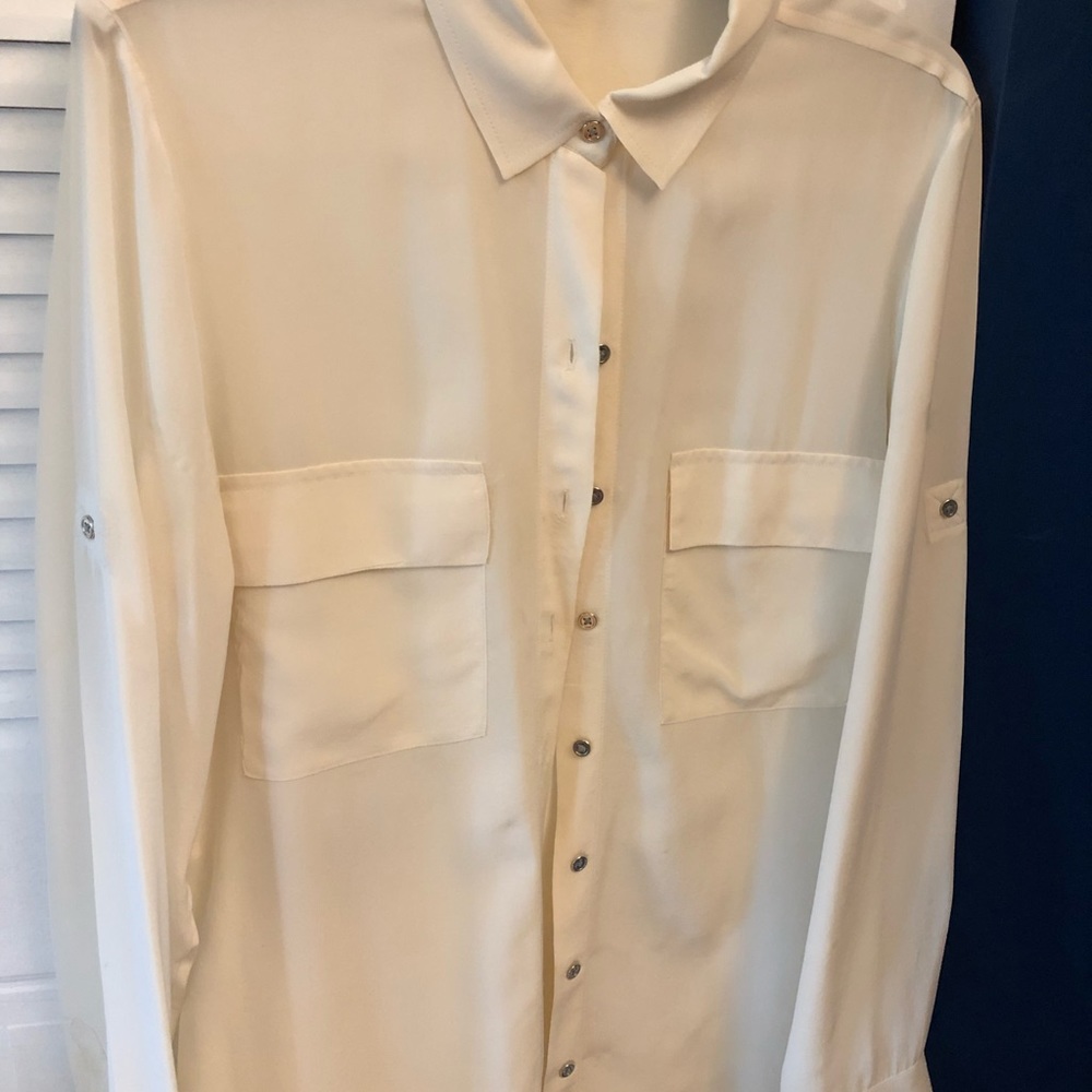 Express Silk Cream Blouse
